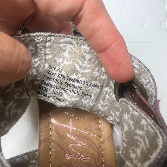 Blowfish Malibu Blumoon Sandals, Women's Size 7.5 Brown Tan Zip Slip On - Picture 4 of 5